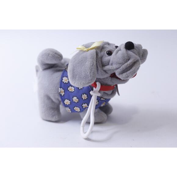 Wrinkles, Ganz, The Dog, Beanie, Plush. 90s Vintage, Keychain, Plastic, Key Ring - Picture 2 of 5